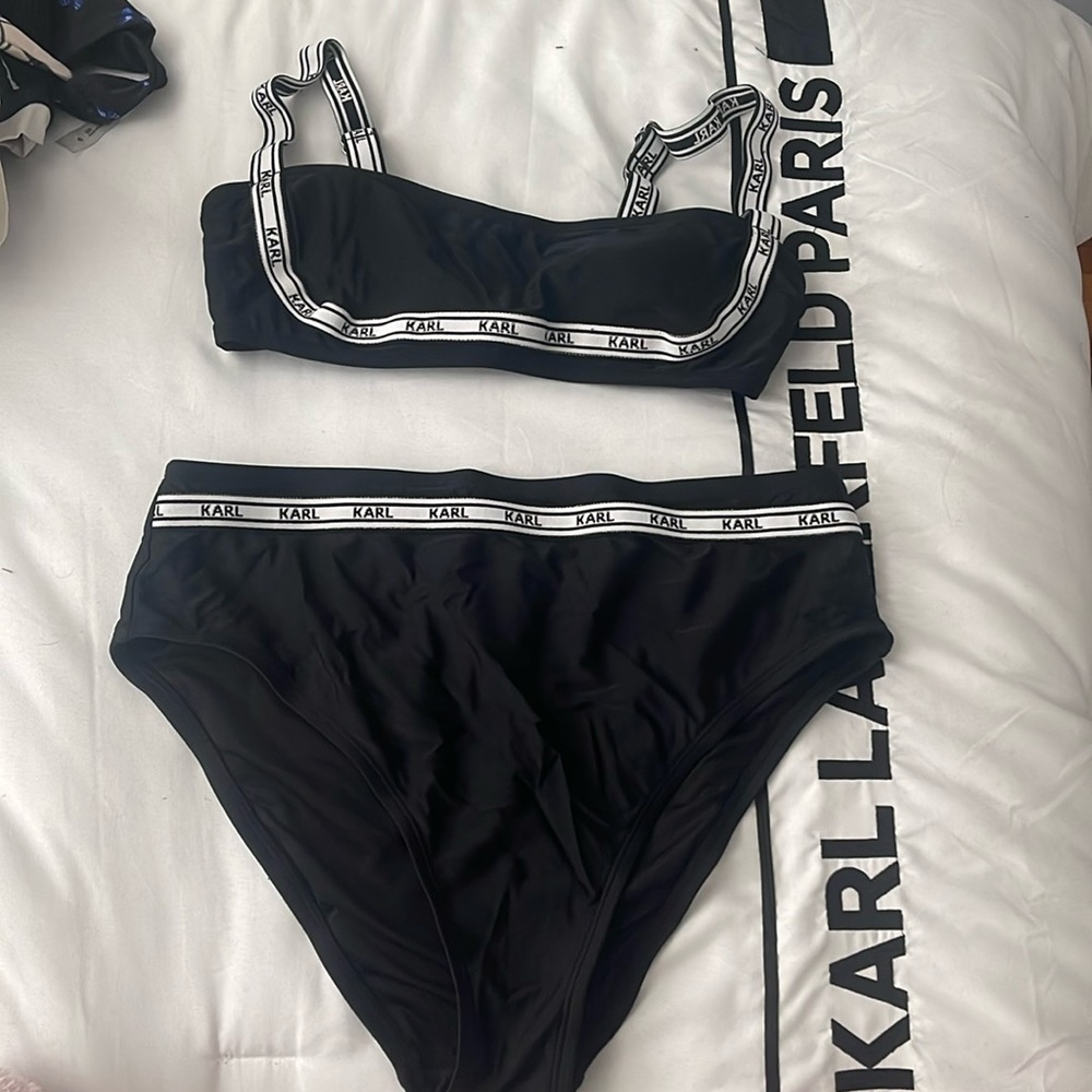 KARL LAGERFELD bathing suit top small bottom medium